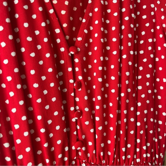 Zara Polka Dot Dress with Ruffle Hem - Picture 2 of 6
